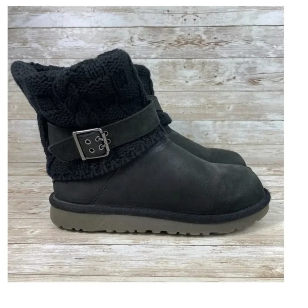 UGG K Cambridge Leather & Sweater Boot 1008174k